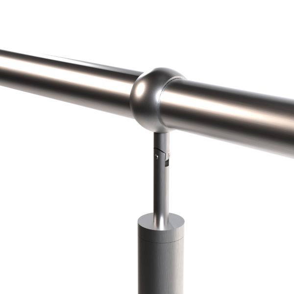 Pfosten Boden 42,4 Geländer Balkon Treppengeländer Steher Rundrohr Edelstahl V2A